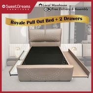 Royale Pull out Bed + 2 Drawers Bed Frame