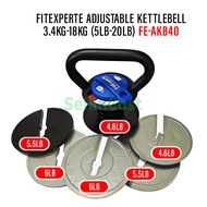 SellinCost FEXPERT Adjustable kettlebell 2.2kg-9kg (5lb-20lb) / 3.4kg-18kg (8lb-40lb) Kettle Bell Du