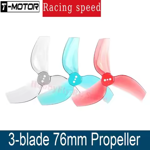 20pcs/10pairs T-MOTOR T76S 3-blade 76mm Propeller 3 inch CineWhoop Ducted Match with F1507 without s