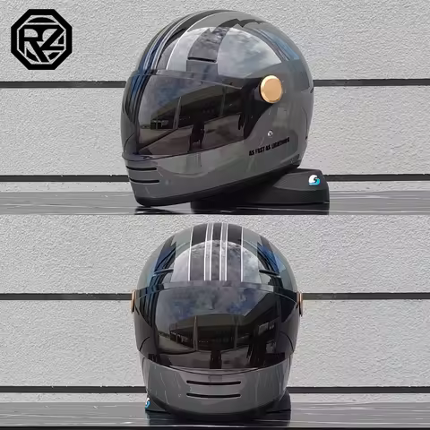 ORZ motorcycle helmet retro cruise full helmet personalized ghost knight helmet ABS material