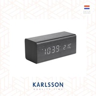 Karlsson, 木紋LED鬧鐘 Alarm clock Block wood black LED