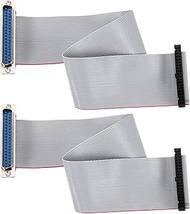 uxcell IDC Wire Flat Ribbon Cable DB37 Male to FC-40 Female Connector 2.54mm Pitch 30cm Length 2pcs