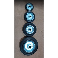 4 "Rubber Trolley wheel / Cart wheel / etalase wheel. 4inch only wheel. Wheels Only 4 "