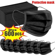 10-600PCS Certified surgical mask Medical masks Black Adults mascarillas Surgical Face mask mascarillas quirurgicas homologadas