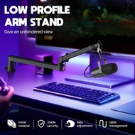 Professional Studio Low Profile Mic Arm with Extended Riser Cable Management Adjustable Microphone S