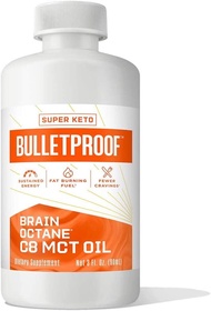 Bulletproof Brain Octane C8 MCT Oil Travel Size 90ml Keto Supplement for Sustained Energy and Fewer