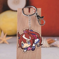 Anime Racing Lady Merchandise Two-Dimensional Cartoon Mesh White McQueen Small Pendant Keychain