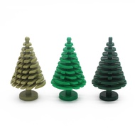 MOC 3471 Plant Tree Pine Large 4x4x6 2/3 Enlighten Blocks Compatible with Assembles Particles
