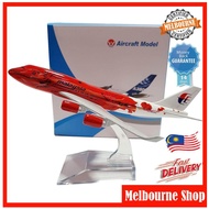 Malaysia Airlines Hibiscus B747 Aircraft Model 16cm Die-cast Metal Airplane Models Child Birthday Gi