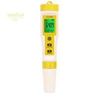 Chlorine Meter CL2/H2/Temperature Meter Water Quality Tester for Pools Drinking Water Aquarium Aquac