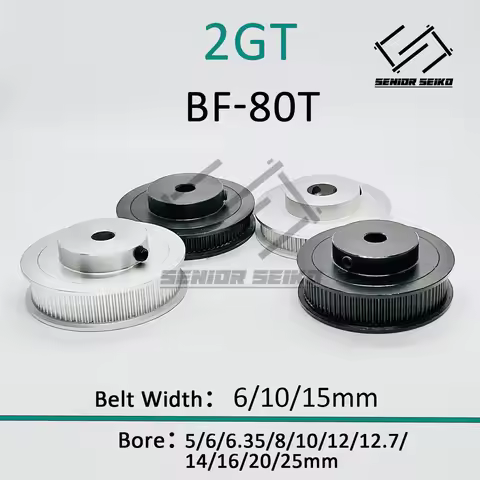 2GT 80T GT2 80teeth Timing Pulley Belt Width 6/10/15mm Bore 5/6/6.35/8/10/12/12.7/14/16/20/25mm 80T 