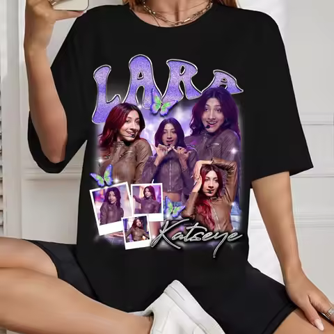 Retro Lara Katseye Graphic T-shirt Soft is Strong Album Sweatshirt Shirt Manon Sophia Daniela Megan