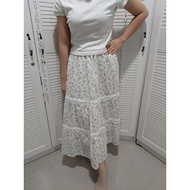 Women's floral baseball skirt Midi long bangkok bkk skirt