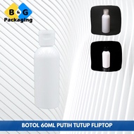60ML WHITE FLIPTOP BOTTLE 60ML FLIPTOP PLASTIC BOTTLE REFILLABLE CONTAINER