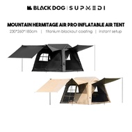 Blackdog Mountain Hermitage AIR PRO Inflatable Cabin Air Tent Titanium Blackout Coating Instant Set 