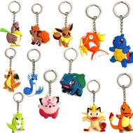 Sandshrew Squirtle Clefairy Dragonite Charmander Bulbasaur Dratini Eevee Vulpix Magikarp Keychain Pe