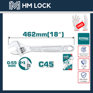 MỎ LẾT SIZE 15 18 INCH TOTAL - THÉP CARBON KHÔNG GỈ CAO CẤP - HÀNG CHÍNH HÃNG - HM LOCK