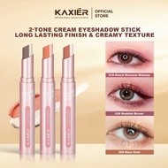 KAXIER Two-Tone Eyeshadow Stick - Pensel Eyeshadow 2 Warna (High Pigment & Waterproof) 3.8g