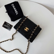Chanel 香奈兒中古方胖子黃金尺寸mini17