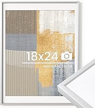 18x24 inch Metal Poster Frame - 18 x 24 Thin Aluminum Picture Frames Matted for 16x20 Photos, Artwor