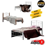 Living Mall Camila Series Metal/Wood Bed Frame Super Single Size in 8 Designs