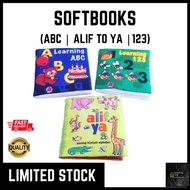 SOFTBOOK BUKU BANTAL MINI BUKU FABRIK BAYI (ALIF TO YA | ABC | 123)