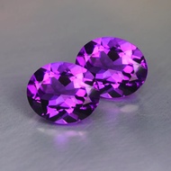 PERFECT FIT  8.81 CT Amethyst for Earrings Unheated 100% Natural Purple Amethyst Pair From Bolivia