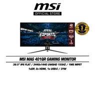 MSI MAG 401QR Ultrawide Gaming Monitor (39.5"/UWQHD/IPS/155Hz)