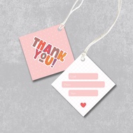100 cheap clothes hang tags, clothes hang tags for shops - Size 4.5x4.5cm - cardboard