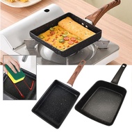 Non-stick Omelette Tamago-yaki Breakfast Frying Pan Egg Roll Fried Steak Pan Cookware For All T5b3