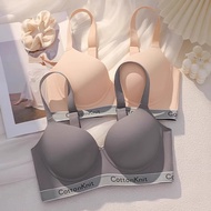 34-42BCD Plus Size Deep V Gather Bra Women Seamless Glossy Sexy Frameless Underwear