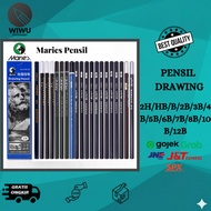 Maries Drawing Pencil 2H HB B 2B 3B 4B 5B 6B 7B 8B 10B 12B Sketch Drawing Pencil