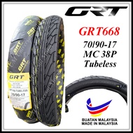 GRT GRT668 TYRE 17 TUBELESS 2024 BUNGA CORSA SPORT RAIN 70/90 80/90 90/80 120/70-17 TIRE TAYAR MOTOS