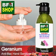 Anti Bacterial Hand Sanitizer Gel with 75% Alcohol  - Geranium Anti Bacterial Hand Sanitizer Gel - 500ml