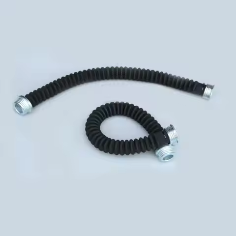 Universal 0.5m/1m Gas Mask Tube Gas Mask Filter Suitable Hose Connector Replaceable Household Rubber
