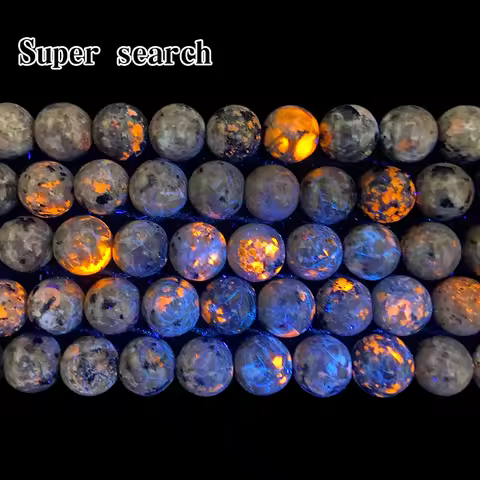 Natural Flame Stone Yooperlite Labradorite Round Loose Spacer Beads For Jewelry Making Diy Accessori