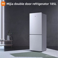 Xiaomi 185L Double Door Small Refrigerator Household Power Saving Mute Ultra-Thin Freezer Refrigerated Rental Dormitory Small Mijia Freezer Large capacity fridge full Automatic ice