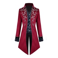Adult Men Victorian Medieval Coat Punk Tuxedo Halloween Cosplay Costume Tailcoat Gothic Steampunk Tr