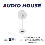 MISTRAL MHV-912W 12" HIGH VELOCITY STAND FAN W/REMOTE ***1 YEAR WARRANTY***