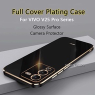 6D Plating Casing For Vivo V30 V25 Pro 5G V25Pro V30Pro V25e V30e VivoV25 VivoV30 5G Phone Case Squa