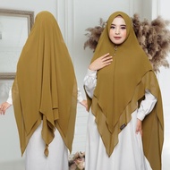 Keren Premium Khimar Jamilah Hijab Jilbab Syari Jumbo 2 Layer Premium