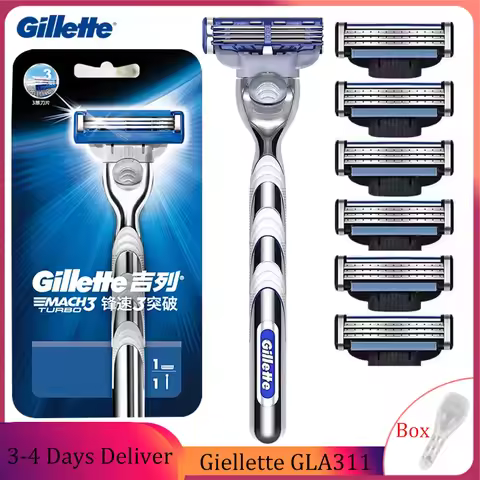 Men Gillette Razor Mach3 Nano-grade 3-layer Blades Non-slip handle Quick Change Shaving Heads Men's 