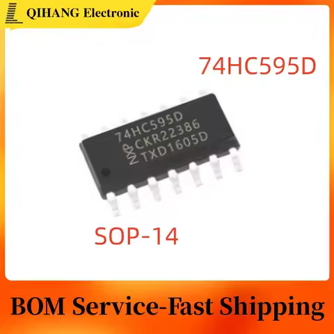 10-100PCS 74HC595D 74HC595 SOP-16 SHIFT REGISTER 8BIT IC
