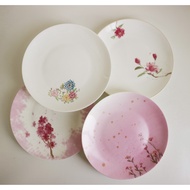 Winter Flower Bone China Snack Plate Four-Piece Set Christmas Gift Exchange