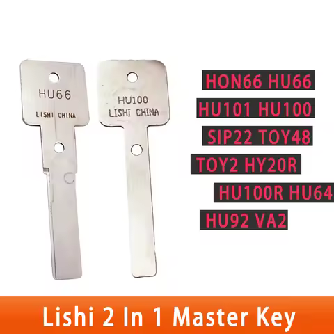 1PC Lishi 2 In 1 Tool Master Key HON66 HU66 HU92 VA2T HU101 TOY48 HU83 HU64 HU100 HY22 Car Key Repai