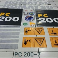 STICKER EXCAVATOR KOMATSU PC 200-7 PC200-8 PC200-6 BERKUALITAS