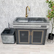 ☏♦✲Natural marble laundry pool whole stone one villa yard balcony home wash basin laundry sink outdo