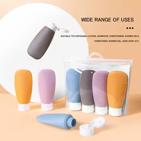 100/60/30ml PE Tube Squeeze Bottle Lotion Shampoo Cosmetics Facial Cleanser Shower Gel Refillable To