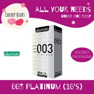 [Discreet & Cheap SG Seller] Okamoto 003 Platinum Condoms 10s [Bundle of 1/2/3 boxes]