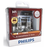 PHILIPS H1 X-tremeVision G-force 12V 55W 5.4G Vibration Resistant 1 Pack There Are 2 Tubes.